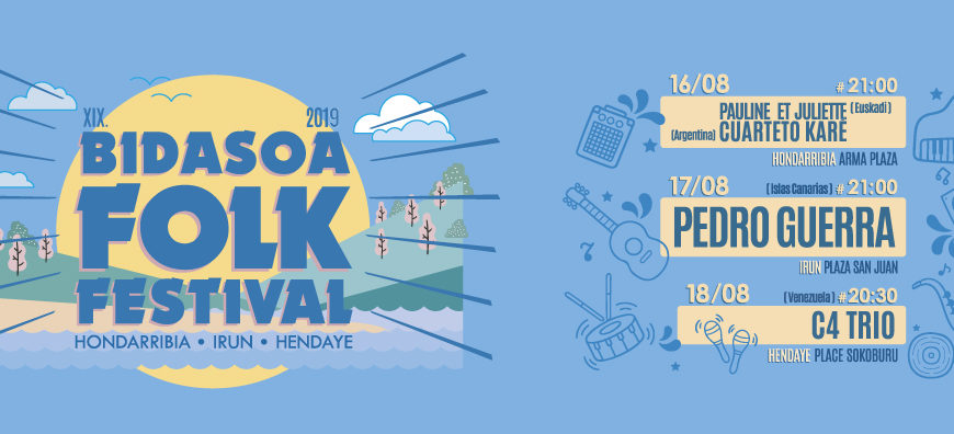 Kanaria, Venezuela, Argentina eta Euskal Herriko doinuak nahastuko dira Bidasoa Folken