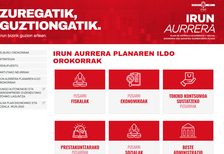 Irun Aurrera planean aurreikusitako laguntzen eskaera egiteko epea apirilaren 29an irekiko da Irun Aurrera planean aurreikusitako laguntzen eskaera egiteko epea apirilaren 29an irekiko da