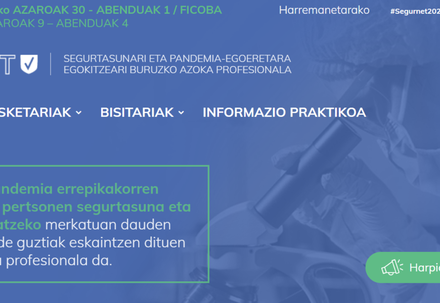 Ficobak Segurnet azoka antolatuko du azaroaren 30etik abenduaren 1era