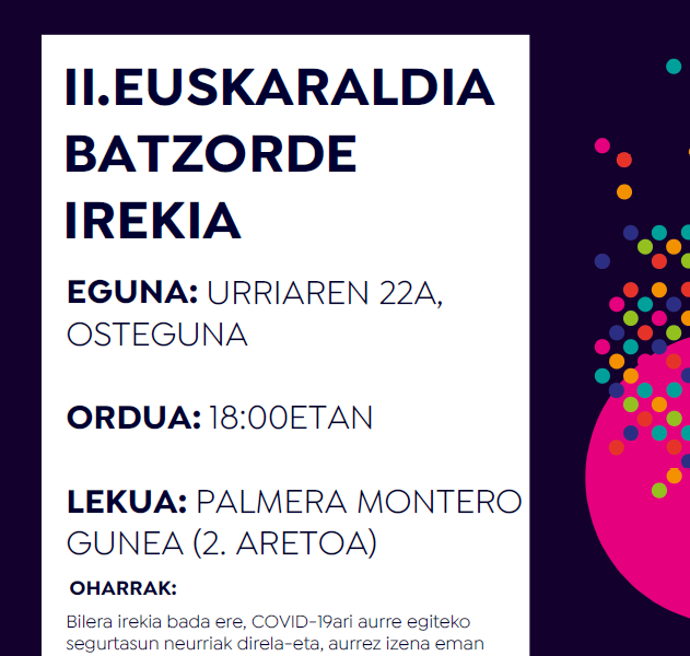 Euskaraldiak II. batzorde irekia egingo du ostegun honetan Irunen