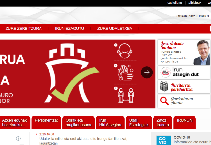 Urriaren 12ko 15:00etatik aurrera udal webgunearen etenaldi programatua egingo da