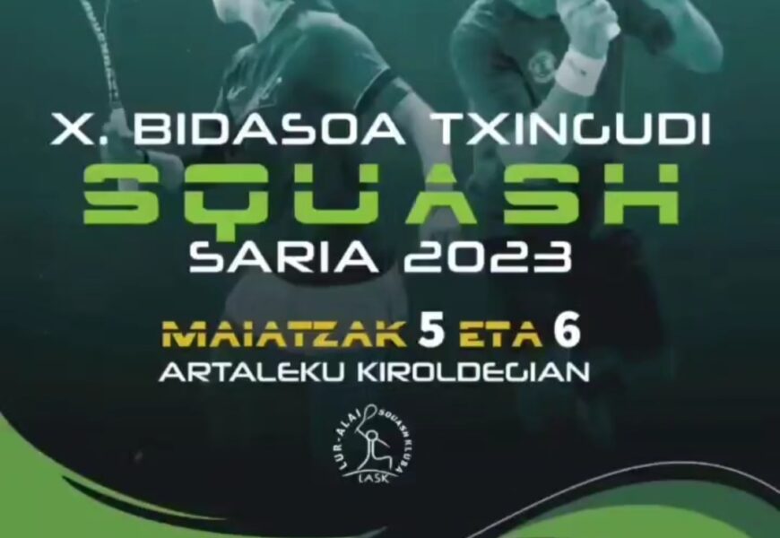 Lur-Alai klubak X. Bidasoa Txingudi Squash Saria antolatu du maiatzaren 5erako eta 6rako