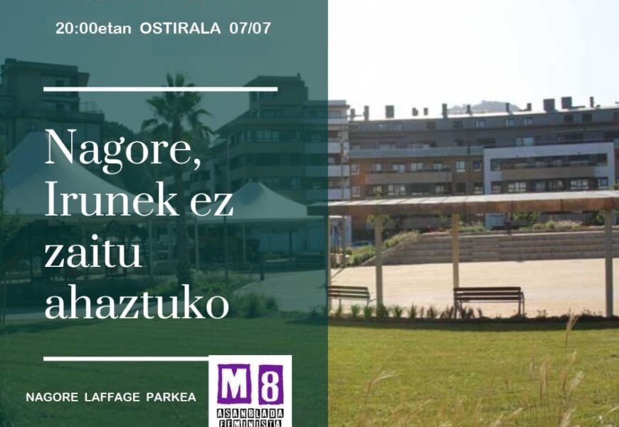 Bidasoko Asanblada Feministak Nagore Laffage oroitzeko ekitaldia antolatu du Bidasoko Asanblada Feministak Nagore Laffage oroitzeko ekitaldia antolatu du