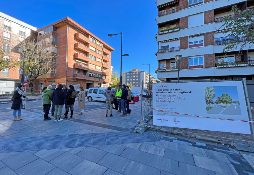 Poxpologile kalea berrurbanizatzeko lanak aurrera doaz Poxpologile kalea berrurbanizatzeko lanak aurrera doaz