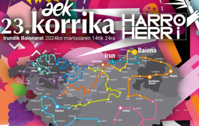 Hau izango da 23. Korrikak martxoaren 14an Irungo kaleetan barrena egingo duen ibilbidea Hau izango da 23. Korrikak martxoaren 14an Irungo kaleetan barrena egingo duen ibilbidea