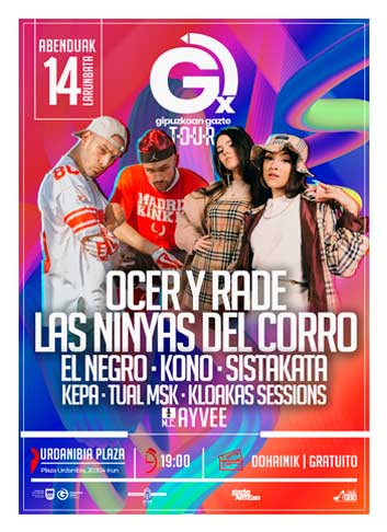Gipuzkoa Gazte Tourreko azken kontzertuak Urdanibia plazan egingo dira larunbatean Gipuzkoa Gazte Tourreko azken kontzertuak Urdanibia plazan egingo dira larunbatean