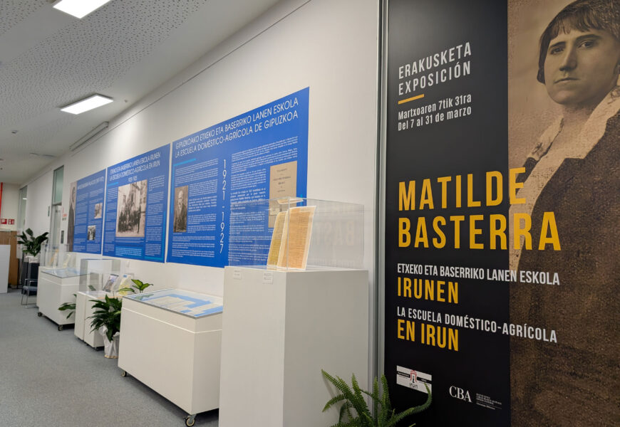 CBA liburutegiak Matilde Basterrari buruzko erakusketa hartuko du martxoaren 31ra arte CBA liburutegiak Matilde Basterrari buruzko erakusketa hartuko du martxoaren 31ra arte