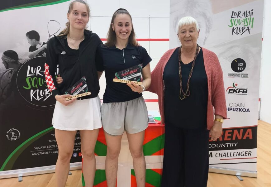 Alizia Txoperena Basque Country PSA Challenger 3k Squash Txapelketa hartu du Artalekuk Alizia Txoperena Basque Country PSA Challenger 3k Squash Txapelketa hartu du Artalekuk