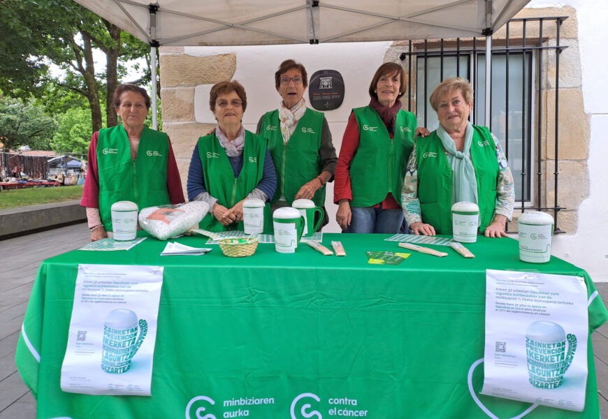 5.100 eurotik gora bildu zituen Minbiziaren Aurka Gipuzkoan elkarteak larunbateko diru-bilketan