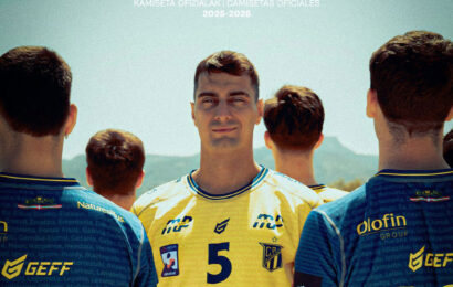 Bidasoa Irunek 2025/2026 denboraldian erabiliko dituen kamisetak aurkeztu ditu Bidasoa Irunek 2025/2026 denboraldian erabiliko dituen kamisetak aurkeztu ditu