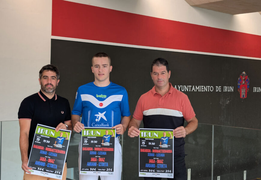 Unai Amiano pilotari irundarrak etxeko frontoian debutatuko du maila profesionalean Unai Amiano pilotari irundarrak etxeko frontoian debutatuko du maila profesionalean