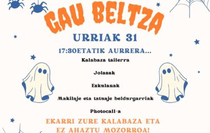 Gau Beltza ospatuko dute urriaren 31n Alde Zaharra-San Juan auzo elkartean Gau Beltza ospatuko dute urriaren 31n Alde Zaharra-San Juan auzo elkartean