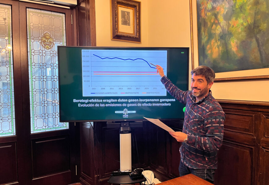 Irunen % 45 murriztu da berotegi-efektuko gasen isurketa azken 15 urtean Irunen % 45 murriztu da berotegi-efektuko gasen isurketa azken 15 urtean