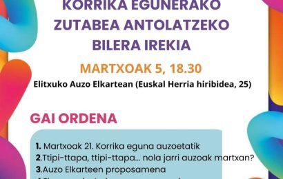 Elitxu, Larreaundi-Olaberria eta Alde Zaharra Korrika Eguna auzoetatik antolatzeko prestatzen hasi dira