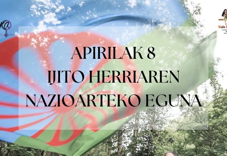 Ijito Herriaren bandera jarri da gaur udaletxean, Ijito Herriaren Nazioarteko Eguna dela eta