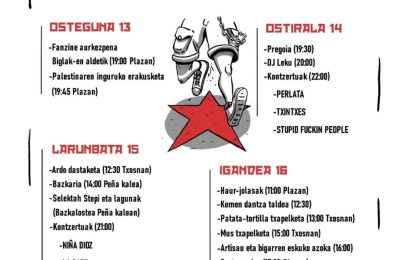 Urdanibia plaza Moskuko jaien erdigunea izango da abuztuaren 13tik 16ra