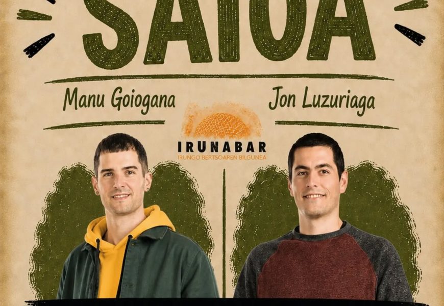 Manu Goioganak eta Jon Luzuriagak bertso saioa eskainiko dute larunbatean Arbesen