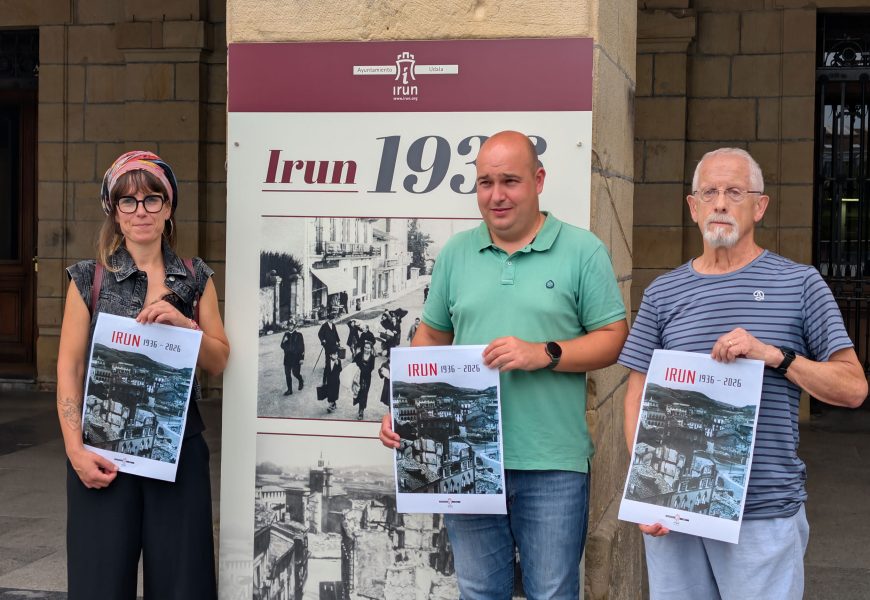 ‘Irun 1936-2026’ programa zabala aurkeztu da hiriaren okupazioaren 90. urteurrena gogoratzeko